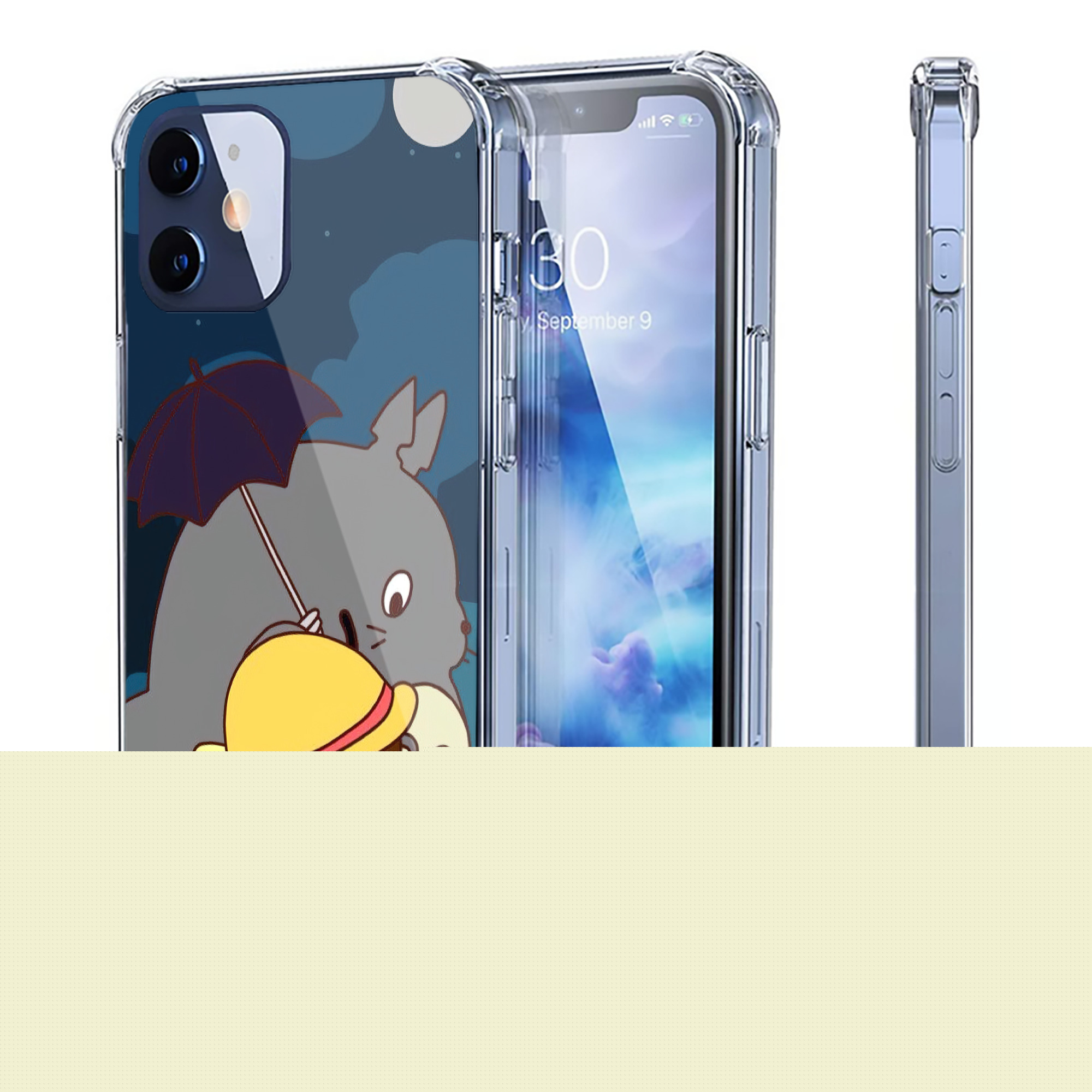 （画像用） となりのトトロ 草壁メイ 草壁サツキ My Neighbor Totoro Satsuki Kusakabe Mei Kusakabe 【iPhone 12シリーズ対応】透明スマホケース（クリアソフトケース）